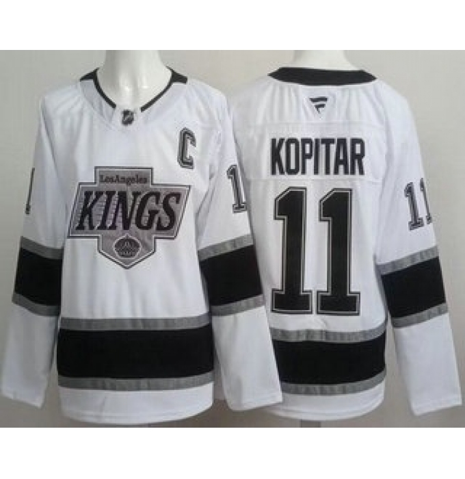 Men's Los Angeles Kings #11 Anze Kopitar White Authentic Jersey