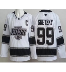 Men's Los Angeles Kings #99 Wayne Gretzky White Authentic Jersey