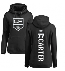 NHL Women's Adidas Los Angeles Kings #77 Jeff Carter Black Backer Pullover Hoodie