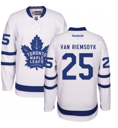 Women's Reebok Toronto Maple Leafs #25 James Van Riemsdyk Authentic White Away NHL Jersey