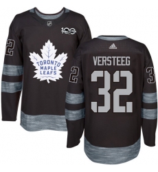 Men's Adidas Toronto Maple Leafs #32 Kris Versteeg Authentic Black 1917-2017 100th Anniversary NHL Jersey