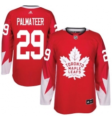 Youth Adidas Toronto Maple Leafs #29 Mike Palmateer Authentic Red Alternate NHL Jersey