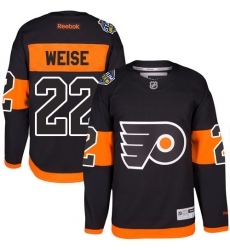 Youth Reebok Philadelphia Flyers #22 Dale Weise Premier Black 2017 Stadium Series NHL Jersey