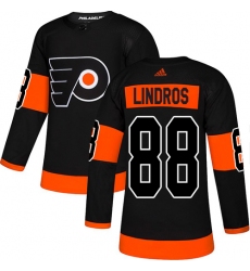 Men's Adidas Philadelphia Flyers #88 Eric Lindros Premier Black Alternate NHL Jersey