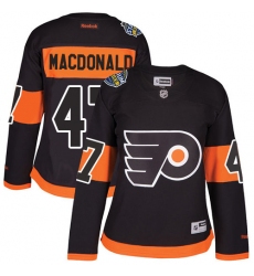 Women's Reebok Philadelphia Flyers #47 Andrew MacDonald Authentic Black 2017 Stadium Series NHL Jersey