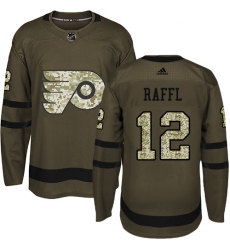 Youth Adidas Philadelphia Flyers #12 Michael Raffl Authentic Green Salute to Service NHL Jersey