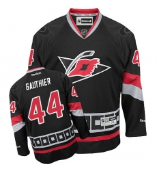 Women's Reebok Carolina Hurricanes #44 Julien Gauthier Authentic Black Third NHL Jersey