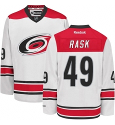 Youth Reebok Carolina Hurricanes #49 Victor Rask Authentic White Away NHL Jersey