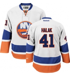 Youth Reebok New York Islanders #41 Jaroslav Halak Authentic White Away NHL Jersey
