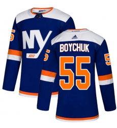 Youth Adidas New York Islanders #55 Johnny Boychuk Premier Blue Alternate NHL Jersey