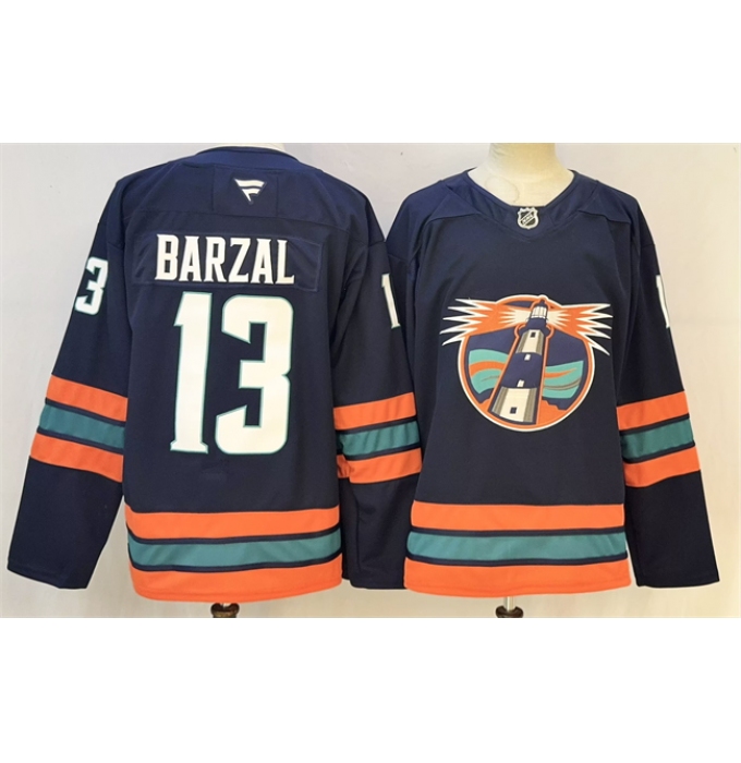 Men's New York Islanders #13 Mathew Barzal Navy 2026 Stitched Hockey Jersey