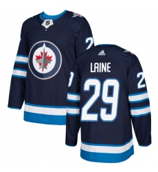Youth Adidas Winnipeg Jets #29 Patrik Laine Premier Navy Blue Home NHL Jersey