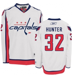 Women's Reebok Washington Capitals #32 Dale Hunter Authentic White Away NHL Jersey