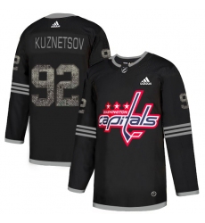 Men's Adidas Washington Capitals #92 Evgeny Kuznetsov Black Authentic Classic Stitched NHL Jersey
