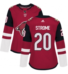 Women's Adidas Arizona Coyotes #20 Dylan Strome Premier Burgundy Red Home NHL Jersey