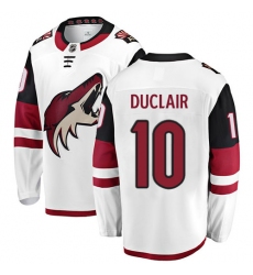 Men's Arizona Coyotes #10 Anthony Duclair Fanatics Branded White Away Breakaway NHL Jersey