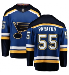 Men's St. Louis Blues #55 Colton Parayko Fanatics Branded Royal Blue Home Breakaway NHL Jersey