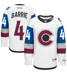 Men's Reebok Colorado Avalanche #4 Tyson Barrie Authentic White 2016 Stadium Series NHL Jersey