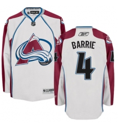 Women's Reebok Colorado Avalanche #4 Tyson Barrie Authentic White Away NHL Jersey