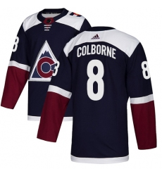 Men's Adidas Colorado Avalanche #8 Joe Colborne Authentic Navy Blue Alternate NHL Jersey