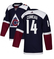 Men's Adidas Colorado Avalanche #14 Blake Comeau Authentic Navy Blue Alternate NHL Jersey