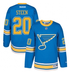 Men's Reebok St. Louis Blues #20 Alexander Steen Premier Blue 2017 Winter Classic NHL Jersey