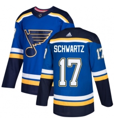 Youth Adidas St. Louis Blues #17 Jaden Schwartz Premier Royal Blue Home NHL Jersey