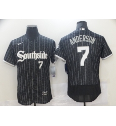 Men's Nike Chicago White Sox #7 Tim Anderson Black Alternate Flex Base Authentic Jersey