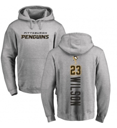 NHL Adidas Pittsburgh Penguins #23 Scott Wilson Ash Backer Pullover Hoodie
