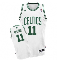 Men's Adidas Boston Celtics #11 Kyrie Irving Swingman White Home NBA Jersey