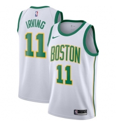 Youth Nike Boston Celtics #11 Kyrie Irving Swingman White NBA Jersey - City Edition