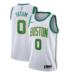 Youth Nike Boston Celtics #0 Jayson Tatum Swingman White NBA Jersey - City Edition