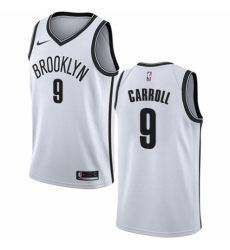 Men's Nike Brooklyn Nets #9 DeMarre Carroll Authentic White NBA Jersey - Association Edition