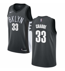 Women's Nike Brooklyn Nets #33 Allen Crabbe Swingman Gray NBA Jersey Statement Edition