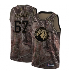 Men's Nike Minnesota Timberwolves #67 Taj Gibson Swingman Camo Realtree Collection NBA Jersey