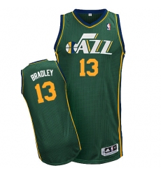 Men's Adidas Utah Jazz #13 Tony Bradley Authentic Green Alternate NBA Jersey