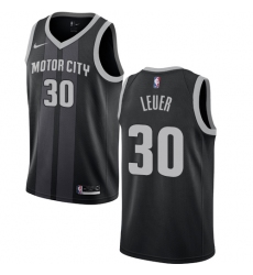 Women's Nike Detroit Pistons #30 Jon Leuer Swingman Black NBA Jersey - City Edition
