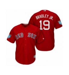 Youth Boston Red Sox #19 Jackie Bradley Jr. Majestic Scarlet 2018 Spring Training Cool Base Jersey