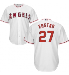Men's Majestic Los Angeles Angels of Anaheim #27 Darin Erstad Replica White Home Cool Base MLB Jersey