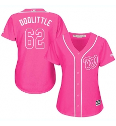 Women's Majestic Washington Nationals #62 Sean Doolittle Authentic Pink Fashion Cool Base MLB Jersey