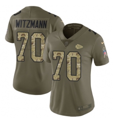Women's Nike Kansas City Chiefs #70 Bryan Witzmann Limited Olive/Camo 2017 Salute to Service NFL Jersey