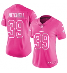 Women's Nike Kansas City Chiefs #39 Terrance Mitchell Limited Pink Rush Fashion NFL Jersey