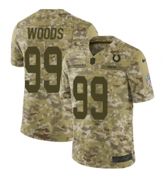 Men's Nike Indianapolis Colts #99 Al Woods Limited Camo 2018 Salute to Service NFL Jersey