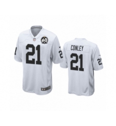Women's Oakland Raiders #21 Gareon Conley Game 60th Anniversary White Football Jersey