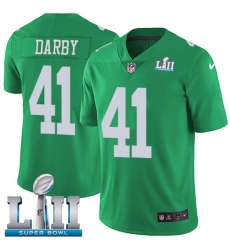 Men's Nike Philadelphia Eagles #41 Ronald Darby Limited Green Rush Vapor Untouchable Super Bowl LII NFL Jersey
