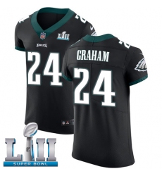 Men's Nike Philadelphia Eagles #24 Corey Graham Black Vapor Untouchable Elite Player Super Bowl LII NFL Jersey
