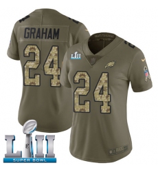 Women's Nike Philadelphia Eagles #24 Corey Graham Limited Olive/Camo 2017 Salute to Service Super Bowl LII NFL Jersey
