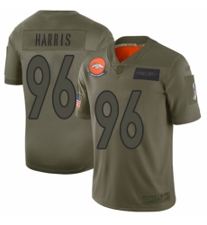 Men's Denver Broncos #96 Shelby Harris Limited Camo 2019 Salute to Service Football Jersey