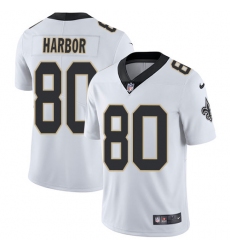 Youth Nike New Orleans Saints #80 Clay Harbor White Vapor Untouchable Limited Player NFL Jersey