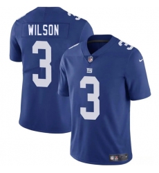 Men's New York Giants #3 Russell Wilson Blue 2025 Vapor Untouchable Limited Football Stitched Jersey